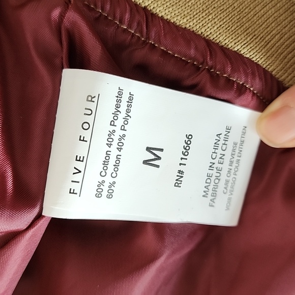 Five Four canvas bomber jacket, sz M - Picture 9 of 10